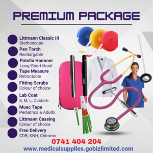 Premium Package With Littmann III, Casing, Lab Coat & Scrubs